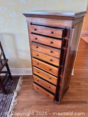 MaxSold Auction: Antique 1800's Mahogany Wellington Captains Secretaire Chest - 7 Drawer  - Toronto (Ontario, Canada) SELLER MANAGED Downsizing Online Auction - Scrivener Square (CONDO)