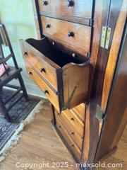 MaxSold Auction: Antique 1800's Mahogany Wellington Captains Secretaire Chest - 7 Drawer  - Toronto (Ontario, Canada) SELLER MANAGED Downsizing Online Auction - Scrivener Square (CONDO)