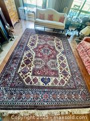 MaxSold Auction: Vintage Large Hand Made Poss Persian Rug Carpet 12&#39; X 8&#39;  Purchased at Liberty Of London Rugs &#38; Carpets London UK - Toronto (Ontario, Canada) SELLER MANAGED Downsizing Online Auction - Scrivener Square (CONDO)