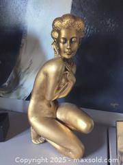 MaxSold Auction: Vintage gold chalkware statue - Mississauga (Ontario, Canada) SELLER MANAGED Reseller Online Auction - Montevideo Road