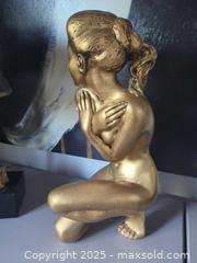 MaxSold Auction: Vintage gold chalkware statue - Mississauga (Ontario, Canada) SELLER MANAGED Reseller Online Auction - Montevideo Road