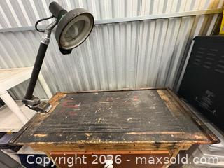 MaxSold Auction: 2 drawer workbench with light and more - Kingston (Ontario, Canada) SELLER MANAGED Downsizing Online Auction - Steve Fonyo Drive (STORAGE)