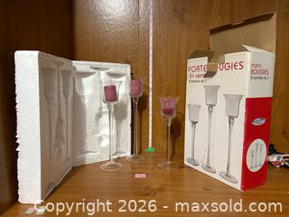 MaxSold Auction: 3 Piece Candle Holder Set - Kingston (Ontario, Canada) SELLER MANAGED Downsizing Online Auction - Steve Fonyo Drive (STORAGE)