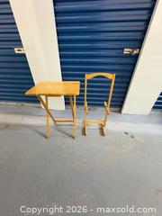 MaxSold Auction: Folding table with stand - Kingston (Ontario, Canada) SELLER MANAGED Downsizing Online Auction - Steve Fonyo Drive (STORAGE)