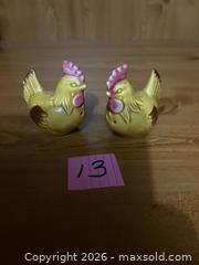 MaxSold Auction: Hen Salt & Pepper Shakers - Kingston (Ontario, Canada) SELLER MANAGED Downsizing Online Auction - Steve Fonyo Drive (STORAGE)