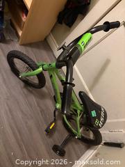 MaxSold Auction: Kids bike with training wheels  - Kingston (Ontario, Canada) SELLER MANAGED Downsizing Online Auction - Steve Fonyo Drive (STORAGE)