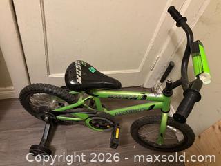 MaxSold Auction: Kids bike with training wheels  - Kingston (Ontario, Canada) SELLER MANAGED Downsizing Online Auction - Steve Fonyo Drive (STORAGE)