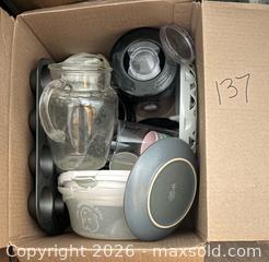 MaxSold Auction: Kitchen box with blender - Kingston (Ontario, Canada) SELLER MANAGED Downsizing Online Auction - Steve Fonyo Drive (STORAGE)