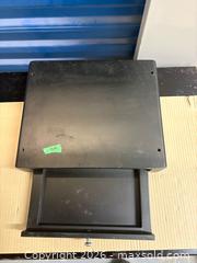 MaxSold Auction: Little black shelf with drawer - Kingston (Ontario, Canada) SELLER MANAGED Downsizing Online Auction - Steve Fonyo Drive (STORAGE)