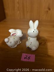 MaxSold Auction: Rabbit Salt & Pepper Shakers - Kingston (Ontario, Canada) SELLER MANAGED Downsizing Online Auction - Steve Fonyo Drive (STORAGE)
