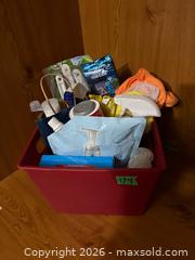 MaxSold Auction: Small cleaning lot in red bin - Kingston (Ontario, Canada) SELLER MANAGED Downsizing Online Auction - Steve Fonyo Drive (STORAGE)