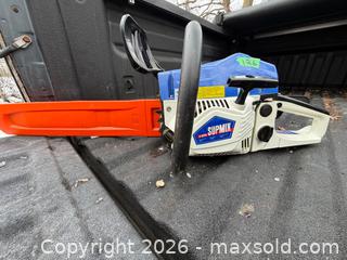 MaxSold Auction: Supmix Chainsaw with blade cover - Kingston (Ontario, Canada) SELLER MANAGED Downsizing Online Auction - Steve Fonyo Drive (STORAGE)