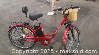 MaxSold Auction: Daymak Paris V5 - Metallic Red Electric City/Commuter Bicycle - Brand New - PDI Included (109) - Toronto (Ontario, Canada) SELLER MANAGED Downsizing Online Auction - Curity Avenue