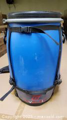 MaxSold Auction: Level Six Waterproof Dry Barrel Backpack — Blue/Grey - For Camping/Backpacking/Portaging - Toronto (Ontario, Canada) SELLER MANAGED Downsizing Online Auction - Curity Avenue