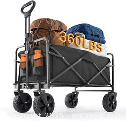 MaxSold Auction: Sweetcrispy Foldable Wagon Cart, Collapsible Large Capacity Garden Beach Cart with All-Terrain Wheels - Toronto (Ontario, Canada) SELLER MANAGED Downsizing Online Auction - Curity Avenue