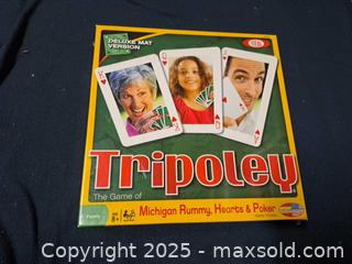 MaxSold Auction: TRIPOLEY THE GAME OF MICHIGAN RUMMY, HEARTS & POKER. (NEW) - Clearview (Ontario, Canada) SELLER MANAGED Reseller Online Auction -  County Road 10