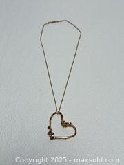 MaxSold Auction: 14K Gold Twig Heart Necklace + Chain  - Toronto (Ontario, Canada) PARTNER MANAGED Estate Sale Online Auction -  Glen Road