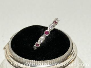 MaxSold Auction: 14K White Gold + Ruby + Diamond Eternity Band  - Toronto (Ontario, Canada) PARTNER MANAGED Estate Sale Online Auction -  Glen Road