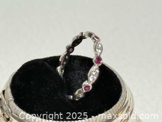 MaxSold Auction: 14K White Gold + Ruby + Diamond Eternity Band  - Toronto (Ontario, Canada) PARTNER MANAGED Estate Sale Online Auction -  Glen Road