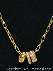 MaxSold Auction: 18K Gold Chain Necklace + Diamond Ring Slider Pendants  - Toronto (Ontario, Canada) PARTNER MANAGED Estate Sale Online Auction -  Glen Road