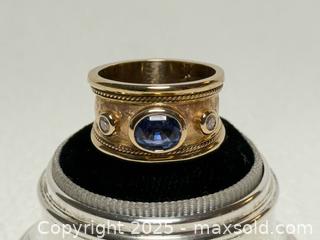 MaxSold Auction: 18K Gold + Sapphire + Diamond Ring  - Toronto (Ontario, Canada) PARTNER MANAGED Estate Sale Online Auction -  Glen Road