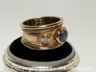 MaxSold Auction: 18K Gold + Sapphire + Diamond Ring  - Toronto (Ontario, Canada) PARTNER MANAGED Estate Sale Online Auction -  Glen Road