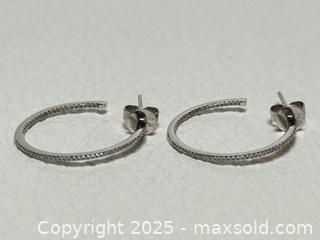 MaxSold Auction: 18K White Gold + Diamond Hoop Earrings  - Toronto (Ontario, Canada) PARTNER MANAGED Estate Sale Online Auction -  Glen Road
