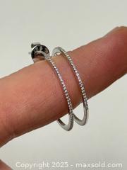 MaxSold Auction: 18K White Gold + Diamond Hoop Earrings  - Toronto (Ontario, Canada) PARTNER MANAGED Estate Sale Online Auction -  Glen Road