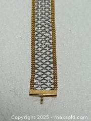 MaxSold Auction: 18K White + Yellow Gold Mesh Bracelet  - Toronto (Ontario, Canada) PARTNER MANAGED Estate Sale Online Auction -  Glen Road