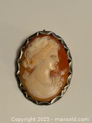 MaxSold Auction: Antique 800 Silver Cameo Shell Signed Brooch Pendant  - Toronto (Ontario, Canada) PARTNER MANAGED Estate Sale Online Auction -  Glen Road