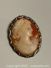 MaxSold Auction: Antique 800 Silver Cameo Shell Signed Brooch Pendant  - Toronto (Ontario, Canada) PARTNER MANAGED Estate Sale Online Auction -  Glen Road