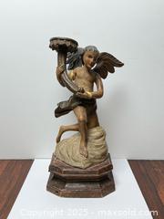 MaxSold Auction: Antique Carved Polychrome Angel Candle Holder - Toronto (Ontario, Canada) PARTNER MANAGED Estate Sale Online Auction -  Glen Road