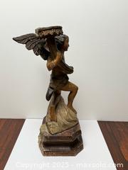MaxSold Auction: Antique Carved Polychrome Angel Candle Holder - Toronto (Ontario, Canada) PARTNER MANAGED Estate Sale Online Auction -  Glen Road