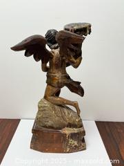 MaxSold Auction: Antique Carved Polychrome Angel Candle Holder - Toronto (Ontario, Canada) PARTNER MANAGED Estate Sale Online Auction -  Glen Road