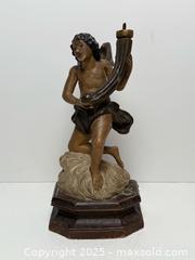 MaxSold Auction: Antique Carved Wood Polychrome Angel Candle Holder - Toronto (Ontario, Canada) PARTNER MANAGED Estate Sale Online Auction -  Glen Road