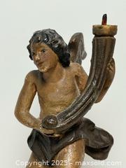 MaxSold Auction: Antique Carved Wood Polychrome Angel Candle Holder - Toronto (Ontario, Canada) PARTNER MANAGED Estate Sale Online Auction -  Glen Road