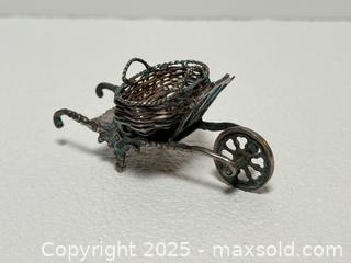 MaxSold Auction: Antique Dutch Miniature Silver Wheel Barrel with Fish Basket c.1800’s - Toronto (Ontario, Canada) PARTNER MANAGED Estate Sale Online Auction -  Glen Road
