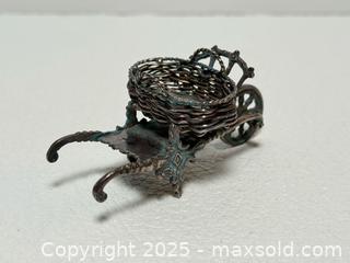 MaxSold Auction: Antique Dutch Miniature Silver Wheel Barrel with Fish Basket c.1800’s - Toronto (Ontario, Canada) PARTNER MANAGED Estate Sale Online Auction -  Glen Road