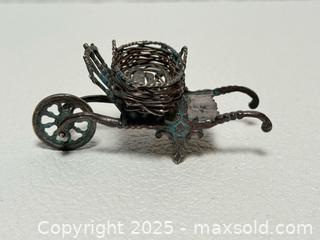 MaxSold Auction: Antique Dutch Miniature Silver Wheel Barrel with Fish Basket c.1800’s - Toronto (Ontario, Canada) PARTNER MANAGED Estate Sale Online Auction -  Glen Road