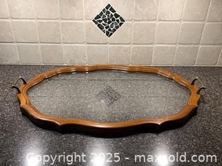 MaxSold Auction: Antique Glass + Wood Tray  - Toronto (Ontario, Canada) PARTNER MANAGED Estate Sale Online Auction -  Glen Road