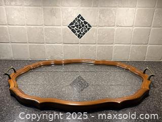 MaxSold Auction: Antique Glass + Wood Tray  - Toronto (Ontario, Canada) PARTNER MANAGED Estate Sale Online Auction -  Glen Road