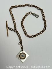 MaxSold Auction: Antique Gold Filled Pocket Watch Chain + Compass Fob  - Toronto (Ontario, Canada) PARTNER MANAGED Estate Sale Online Auction -  Glen Road