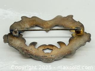 MaxSold Auction: Antique Large Sterling + Enamel Floral Brooch  - Toronto (Ontario, Canada) PARTNER MANAGED Estate Sale Online Auction -  Glen Road