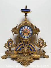 MaxSold Auction: Antique P.H. Mourey Brass + Spelter Figural Mantle Clock Signed  - Toronto (Ontario, Canada) PARTNER MANAGED Estate Sale Online Auction -  Glen Road