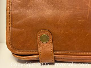 MaxSold Auction: Brown Leather Messenger Laptop Bag  - Toronto (Ontario, Canada) PARTNER MANAGED Estate Sale Online Auction -  Glen Road