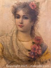 MaxSold Auction: C.1899 Signed Antique Oil Painting of a Young Woman by Frank Harbert  - Toronto (Ontario, Canada) PARTNER MANAGED Estate Sale Online Auction -  Glen Road