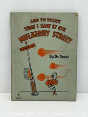 MaxSold Auction: C.1937 Dr. Seuss Mulberry St. 1st Edition  - Toronto (Ontario, Canada) PARTNER MANAGED Estate Sale Online Auction -  Glen Road