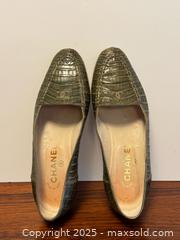 MaxSold Auction: Chanel Women’s Crocodile Leather Loafers in Olive Green Sz 36.5 Shoes  - Toronto (Ontario, Canada) PARTNER MANAGED Estate Sale Online Auction -  Glen Road