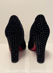 MaxSold Auction: Christian Louboutin Hot Chick Plume 100 Black Suede Shoes with Silver Stud Detailing sz 7 - Toronto (Ontario, Canada) PARTNER MANAGED Estate Sale Online Auction -  Glen Road