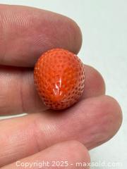 MaxSold Auction: Coral + Gold Strawberry Pendant  - Toronto (Ontario, Canada) PARTNER MANAGED Estate Sale Online Auction -  Glen Road